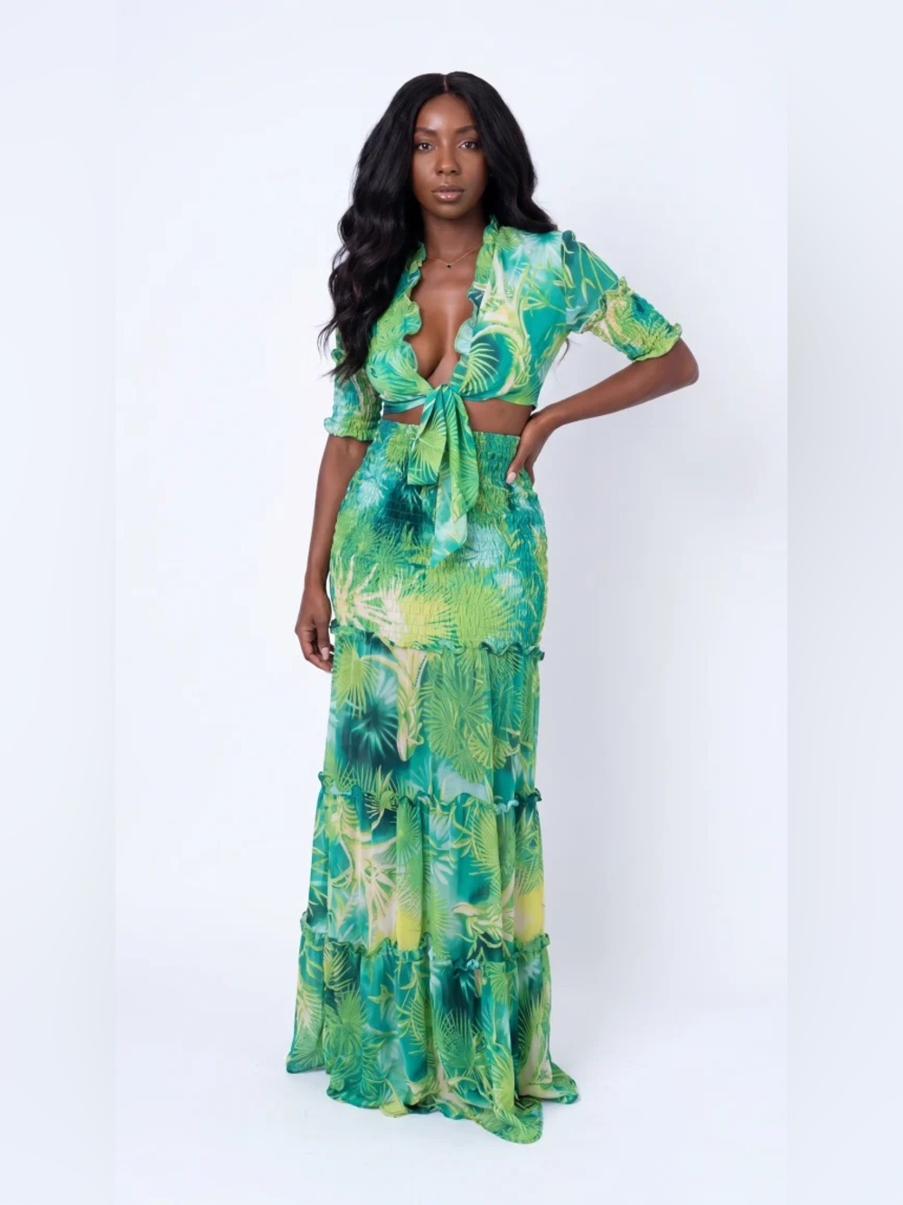 TROPICAL GODDESS MAXI SKIRT SET